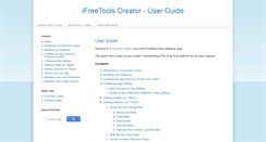 Desktop Screenshot of help.creator.ifreetools.com